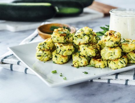 Zucchini Tots with Ranch Dressing