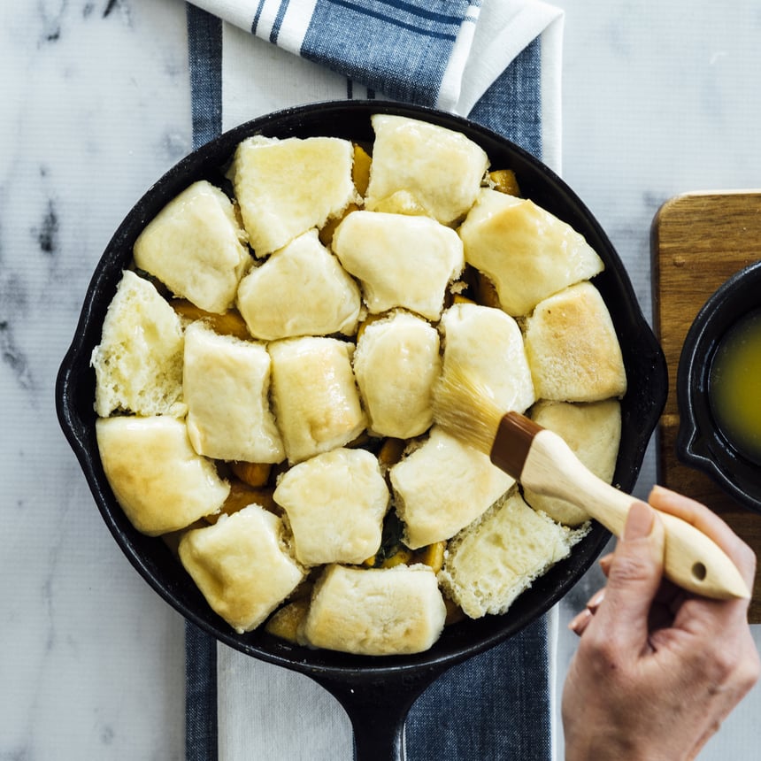 Peach Basil Cobbler Step 3