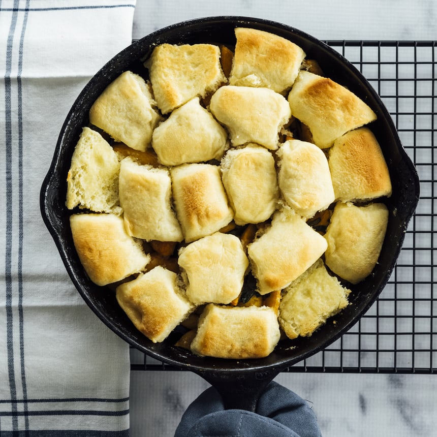 Peach Basil Cobbler Step 5