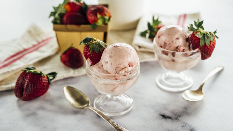 Strawberry Poppyseed Ice Cream Hero