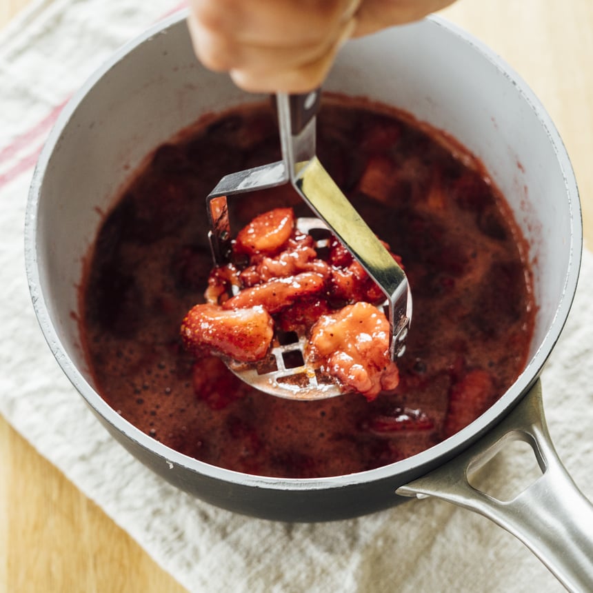 Strawberry Poppyseed Ice Cream Step 1