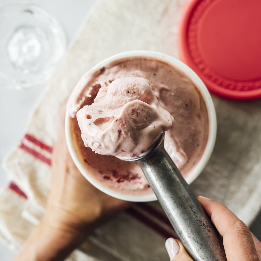 Strawberry Poppyseed Ice Cream Step 5